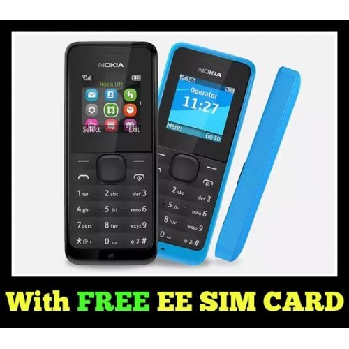 Nokia ‎105 2017 Unlocked with free EE SIM card