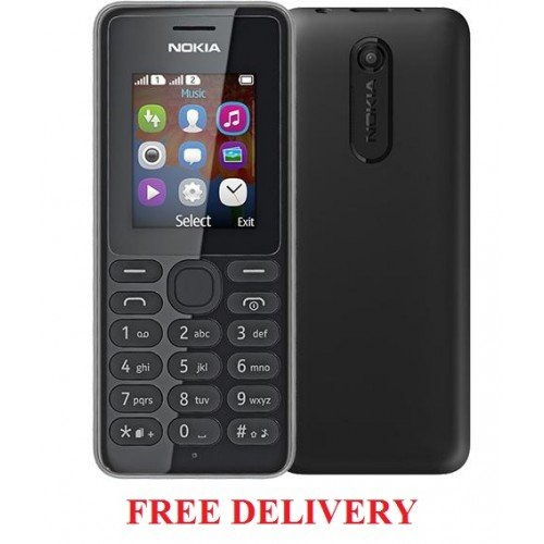 Nokia 108 Dual SIM Pay As You Go Phone Unlocked Black
