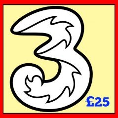 3 Mobile £25 Topup Voucher