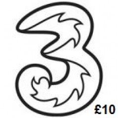 3 Mobile £10 Broadband Topup Voucher