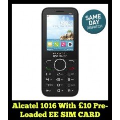 Alcatel 1016 Unlocked Phone with £10 pre-loaded EE SIM Card