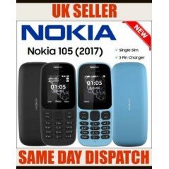 Nokia 105 (Dual) SIM Unlocked ( 2017 Edition ) Phone - Black Color with FREE SIMS