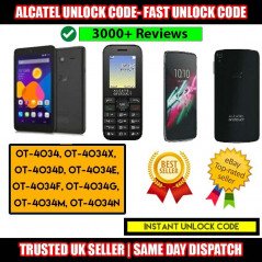 Unlock Code For Alcatel OT-4034,4034D,4034X,4034F,4034G,4034M,4034N Express 100%
