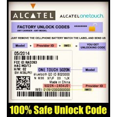 Unlock Code For Alcatel OT-4034,4034D,4034X,4034F,4034G,4034M,4034N Express 100% Unlock Code For Alcatel OT-4034,4034D,4034X,4034F,4034G,4034M,4034N Express 100%