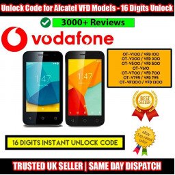 Unlock Code for Alcatel VFD 300/ V500/ V100/ V700/VFD 795 - 16 Digit Unlock Code
