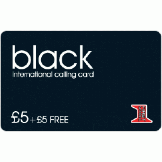 Black £5 International Calling Card