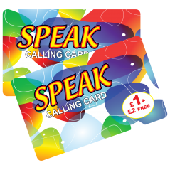 Speak £1 + £2 Free International Calling Card