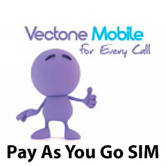Vectone Mobile Pay As You Go SIM