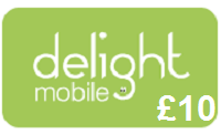 Delight Mobile £10 Topup Voucher