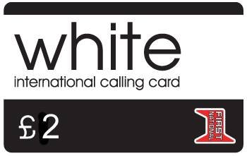 White £2 International Calling Card