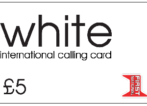 White £5 International Calling Card