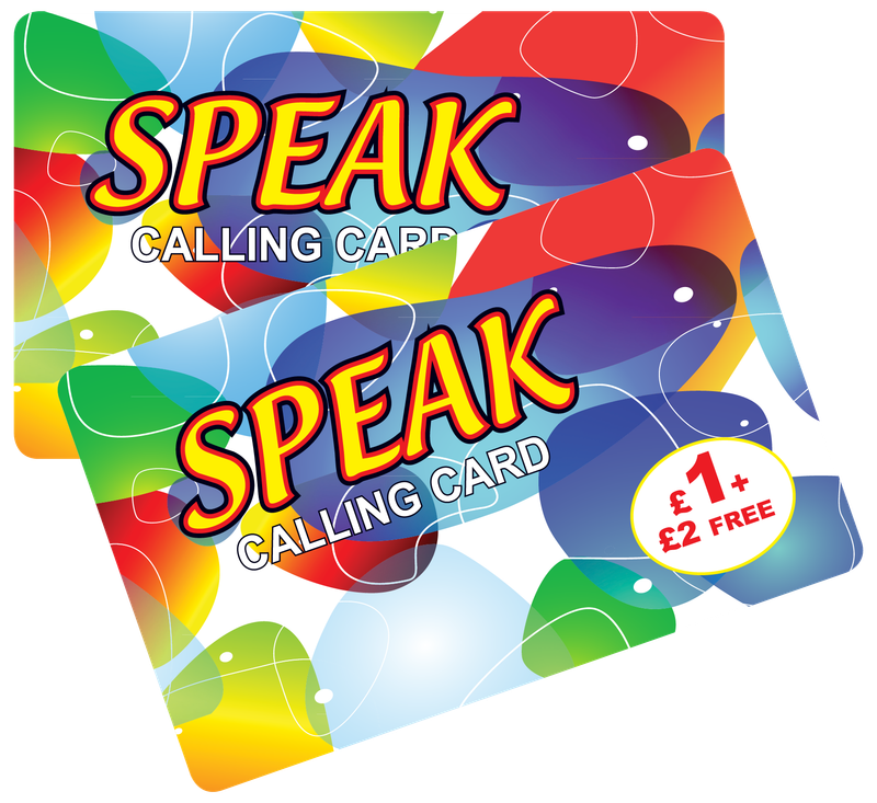Speak £1 + £2 Free International Calling Card