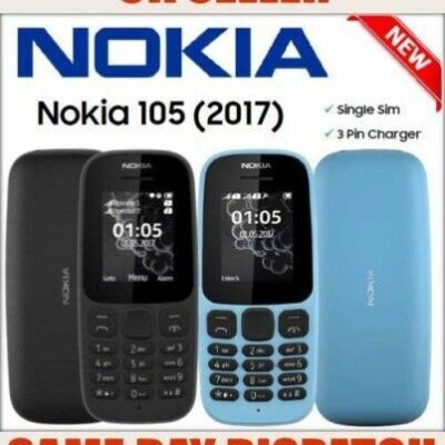 Nokia 105 Unlocked ( 2017 Edition ) Mobile Phone - Blue Color with 2 FREE SIMS