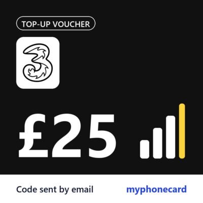 3 Mobile £25 Topup Voucher