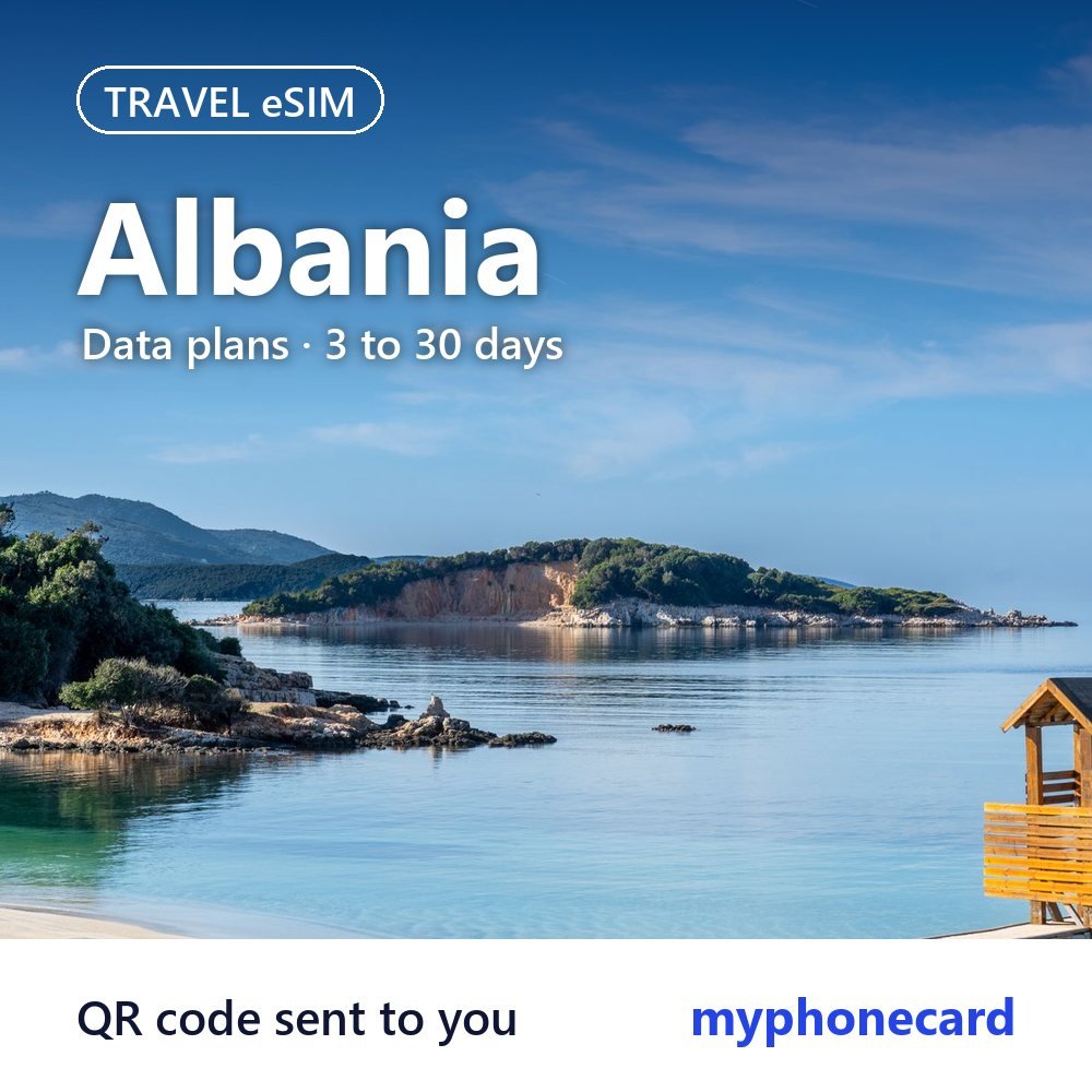 Albania Travel eSIM – Data Plans from 3 to 30 Days
