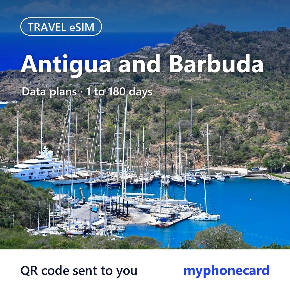 Antigua and Barbuda Travel eSIM – Data Plans from 1 to 180 Days