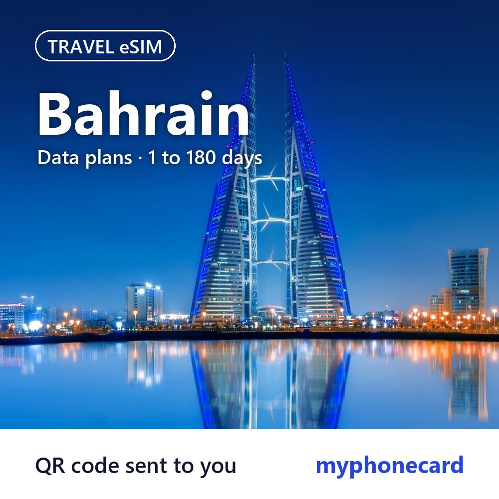 Bahrain Travel eSIM – Data Plans from 1 to 180 Days