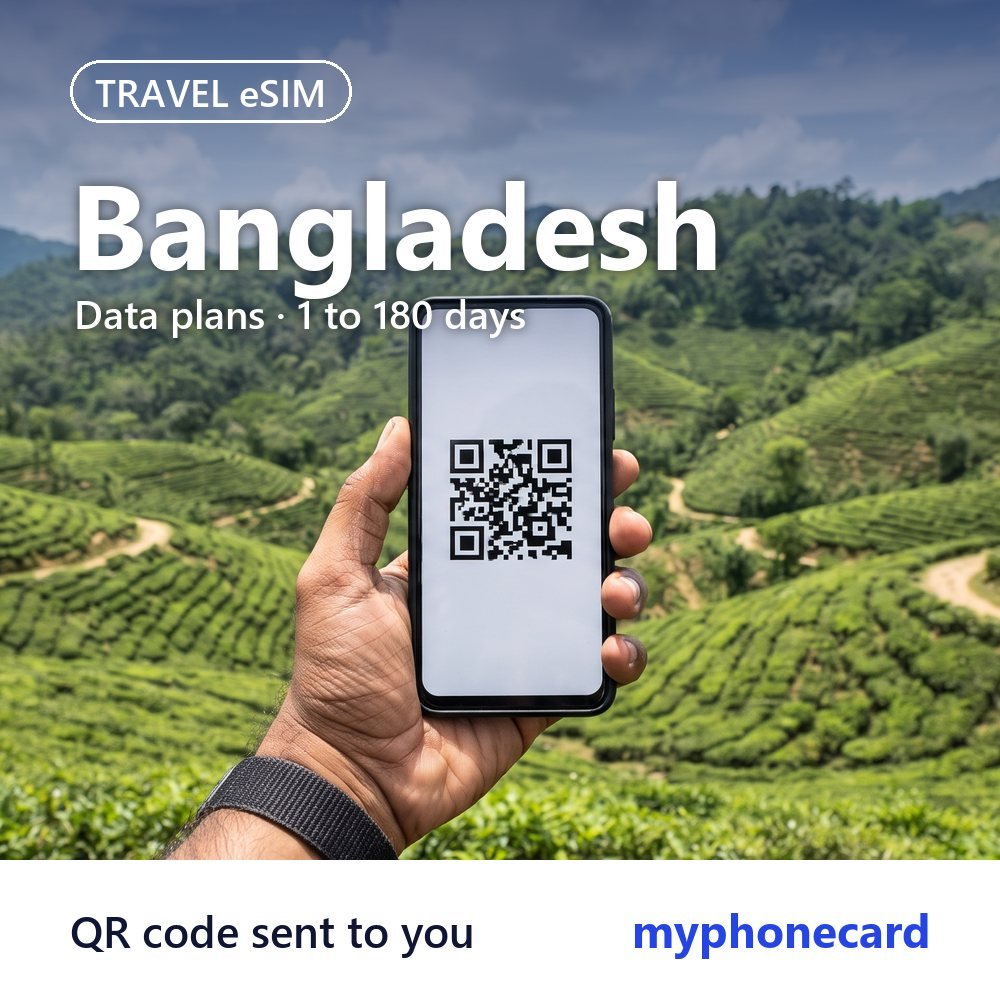 Bangladesh Travel eSIM – Data Plans from 1 to 180 Days