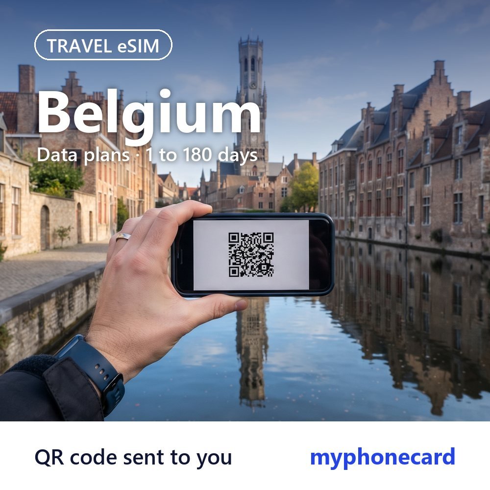 Belgium Travel eSIM – Data Plans from 1 to 180 Days