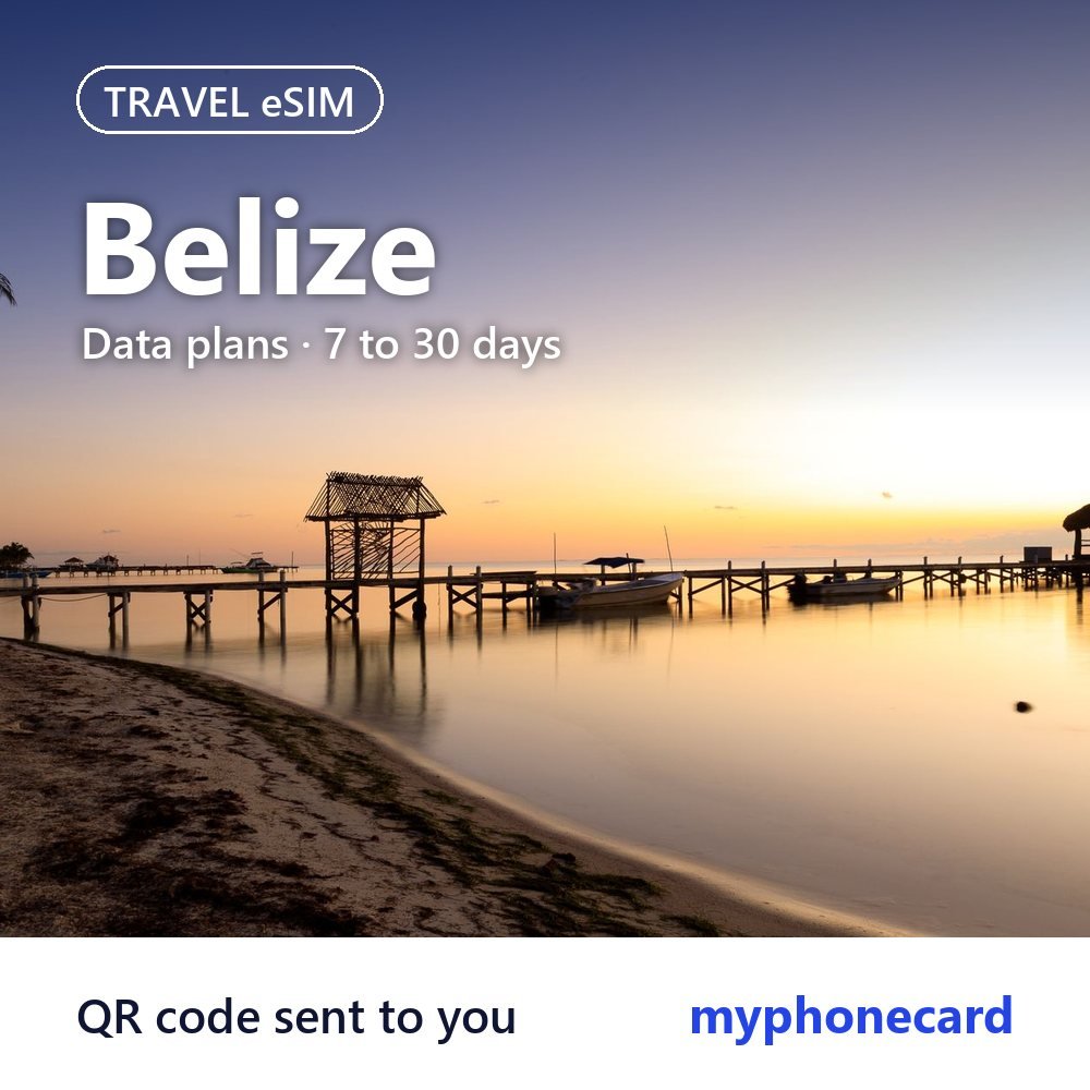 Belize Travel eSIM – Data Plans from 7 to 30 Days