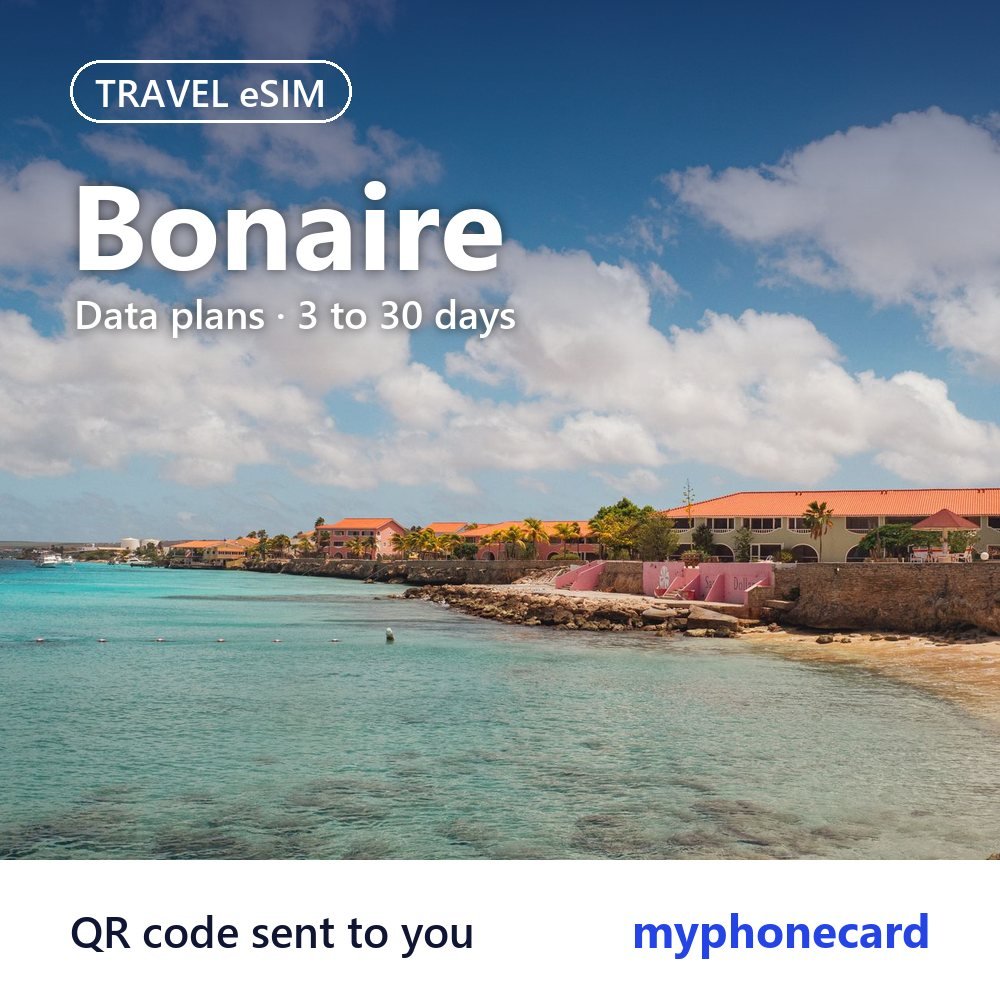 Bonaire Travel eSIM – Data Plans from 3 to 30 Days