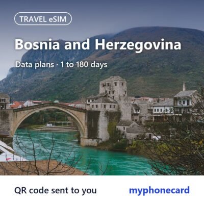 Bosnia and Herzegovina Travel eSIM – Data Plans from 1 to 180 Days