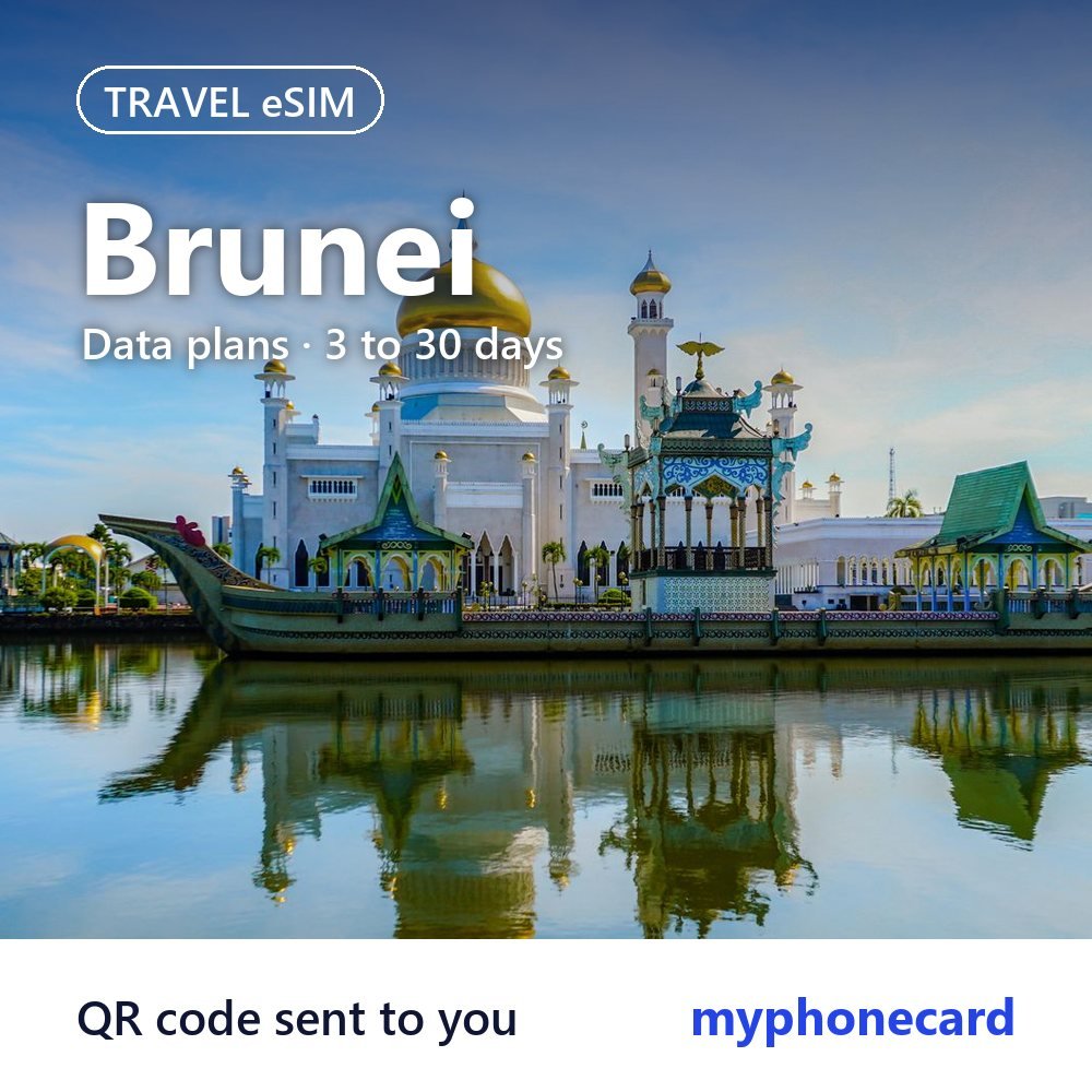Brunei Travel eSIM – Data Plans from 3 to 30 Days