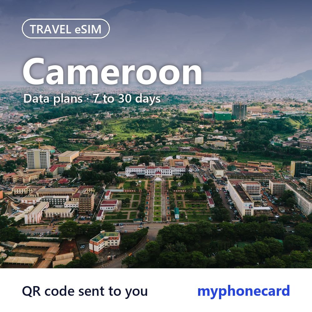 Cameroon Travel eSIM – Data Plans from 7 to 30 Days