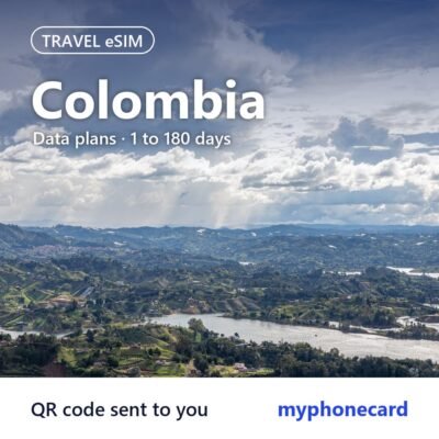 Colombia Travel eSIM – Data Plans from 1 to 180 Days