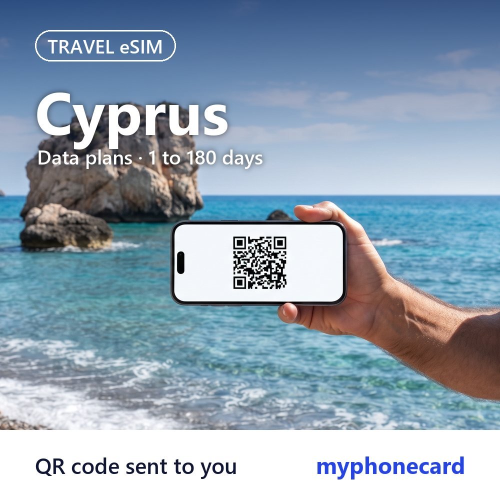 Cyprus Travel eSIM – Data Plans from 1 to 180 Days