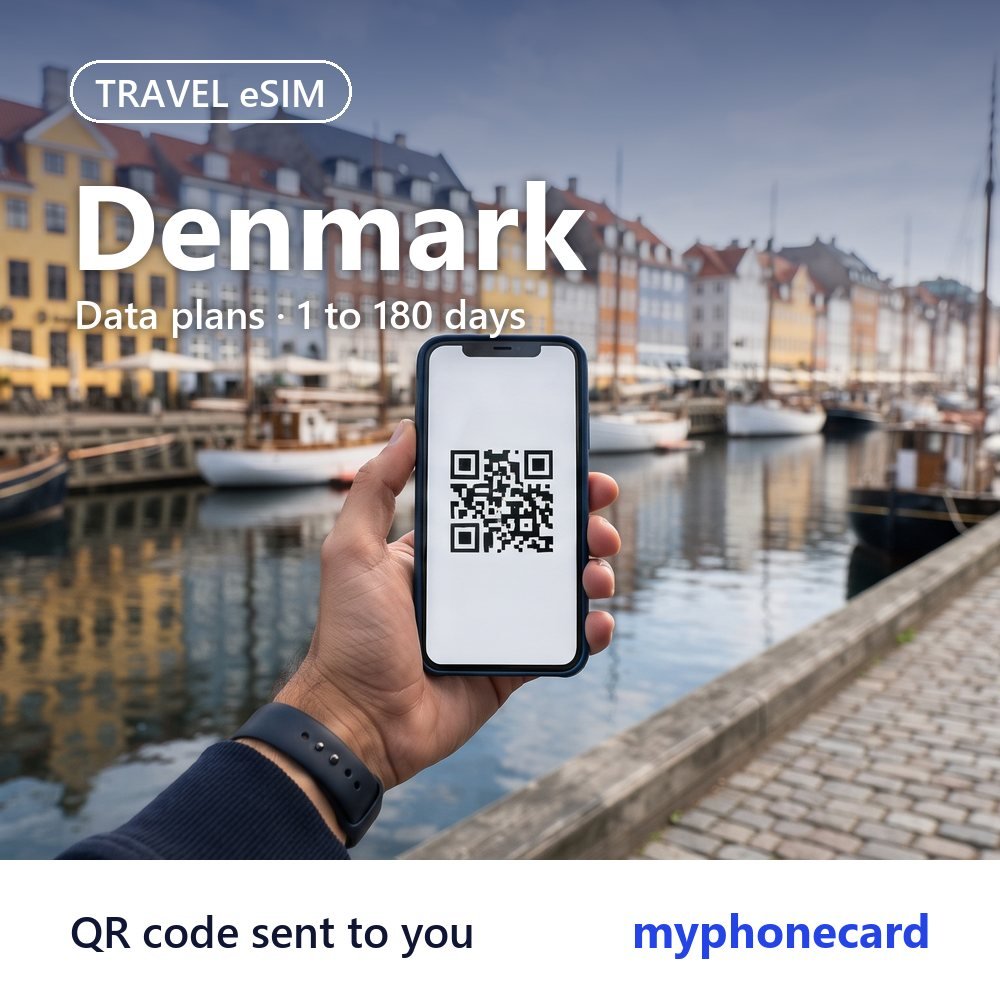 Denmark Travel eSIM – Data Plans from 1 to 180 Days