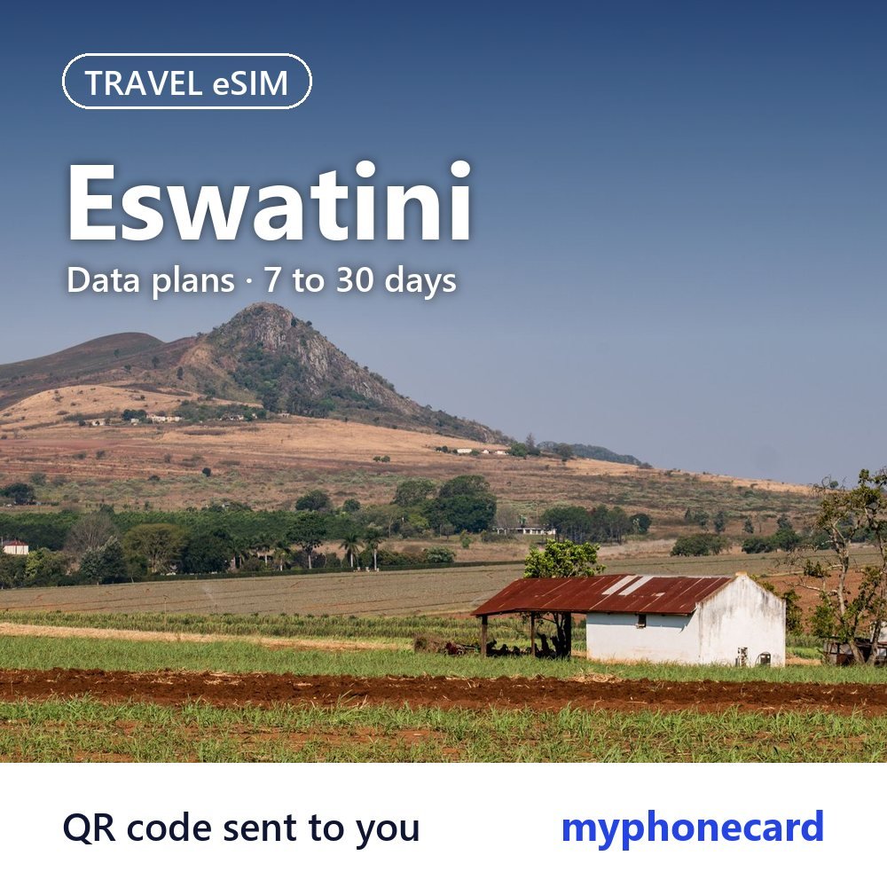Eswatini Travel eSIM – Data Plans from 7 to 30 Days
