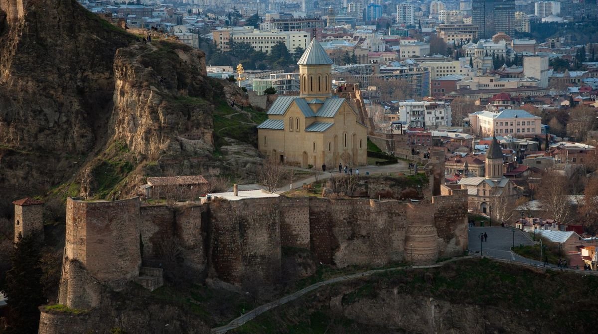 Narikala Fortress above the old town of Tbilisi, Georgia
