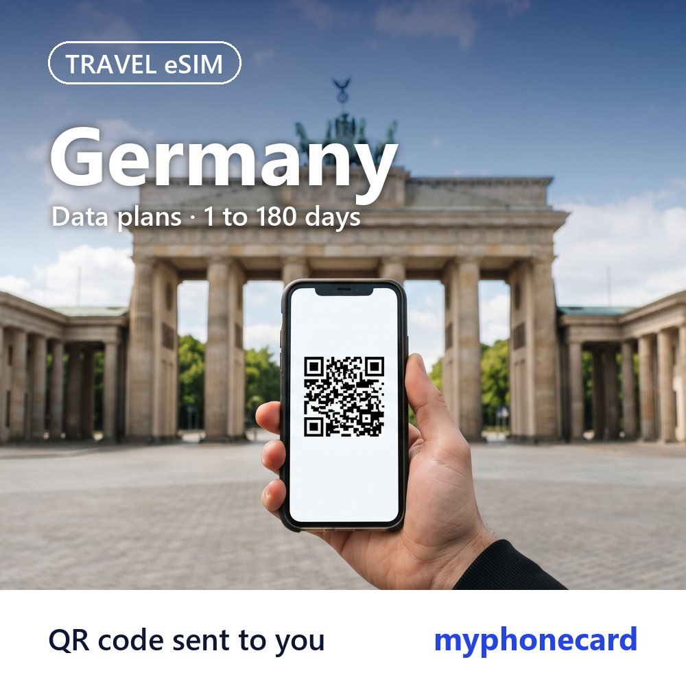 Germany Travel eSIM – Data Plans from 1 to 180 Days
