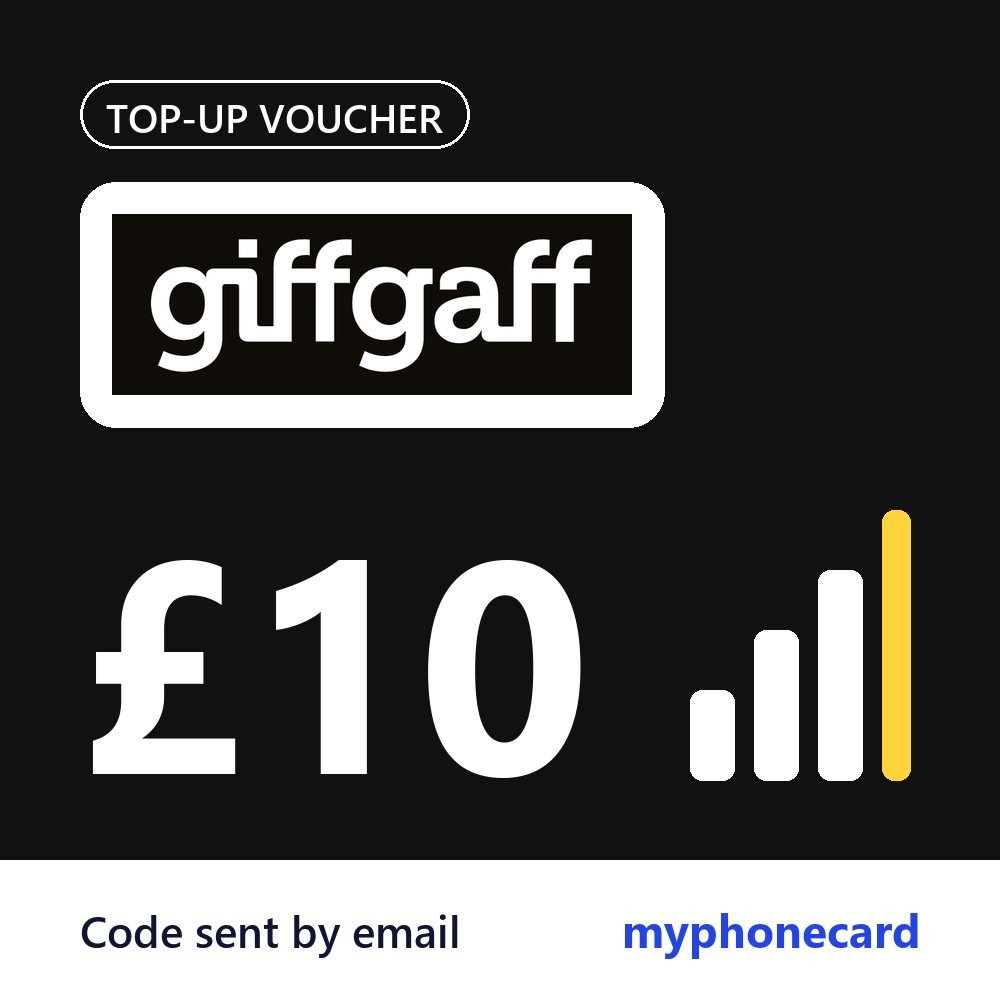 GiffGaff Mobile £10 Topup Voucher