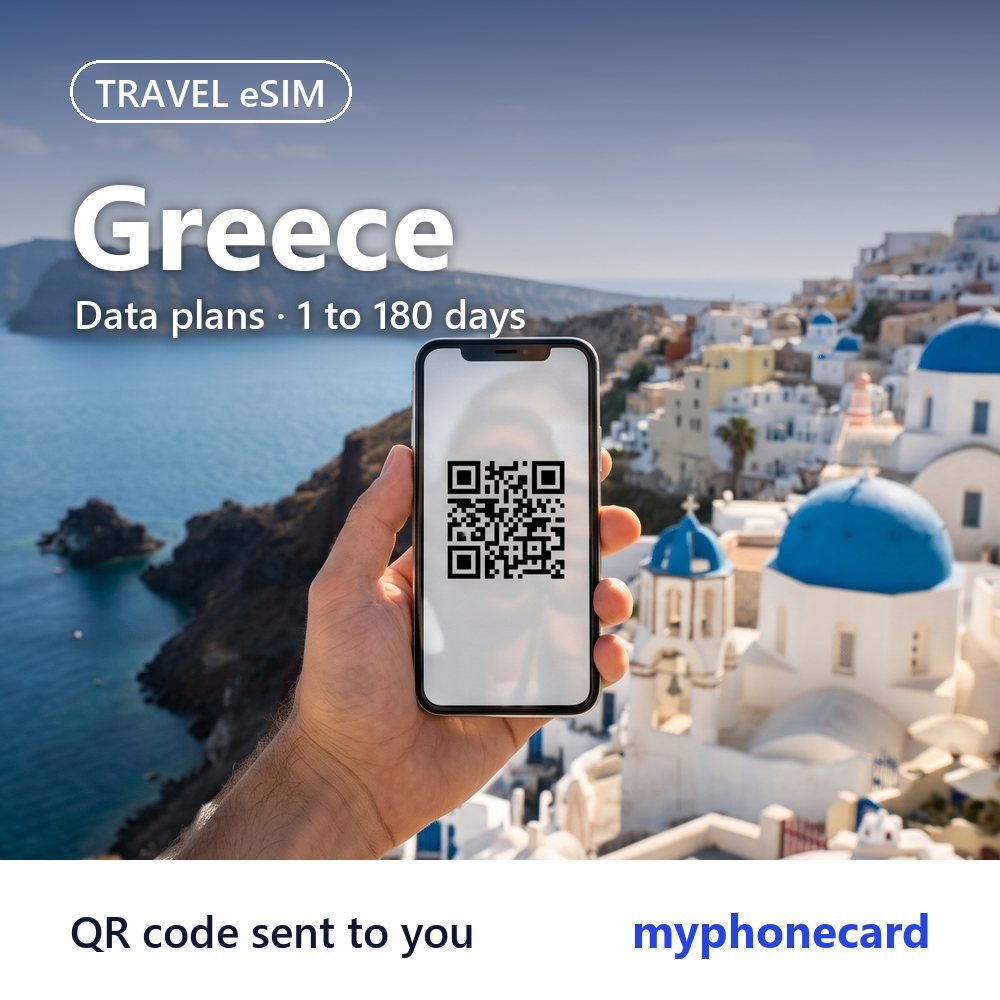 Greece Travel eSIM – Data Plans from 1 to 180 Days