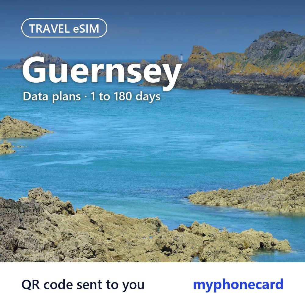 Guernsey Travel eSIM – Data Plans from 1 to 180 Days