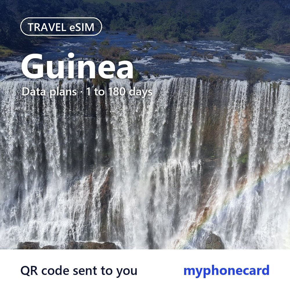 Guinea Travel eSIM – Data Plans from 1 to 180 Days