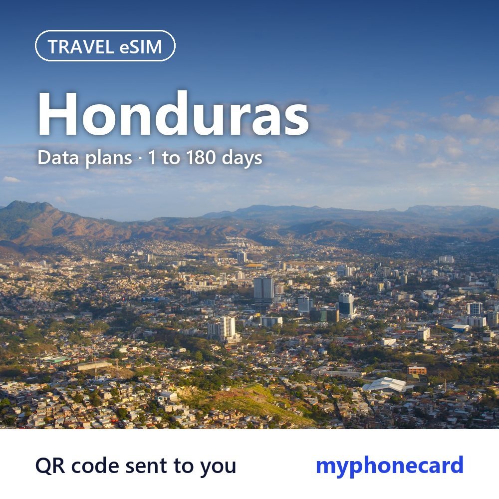Honduras Travel eSIM – Data Plans from 1 to 180 Days
