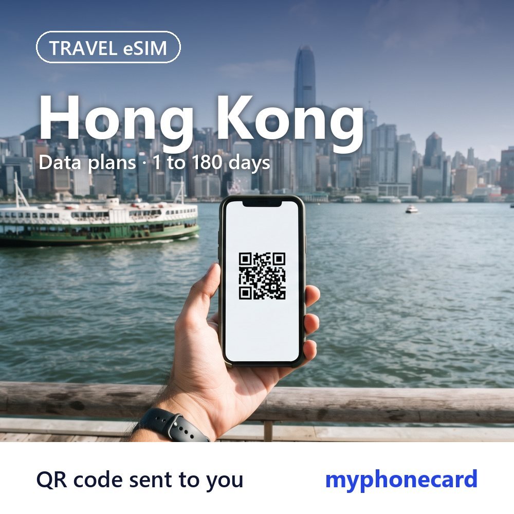 Hong Kong Travel eSIM – Data Plans from 1 to 180 Days