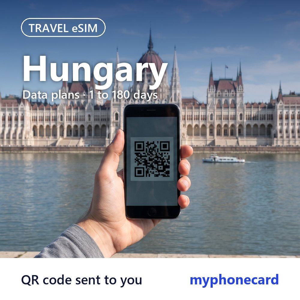Hungary Travel eSIM – Data Plans from 1 to 180 Days
