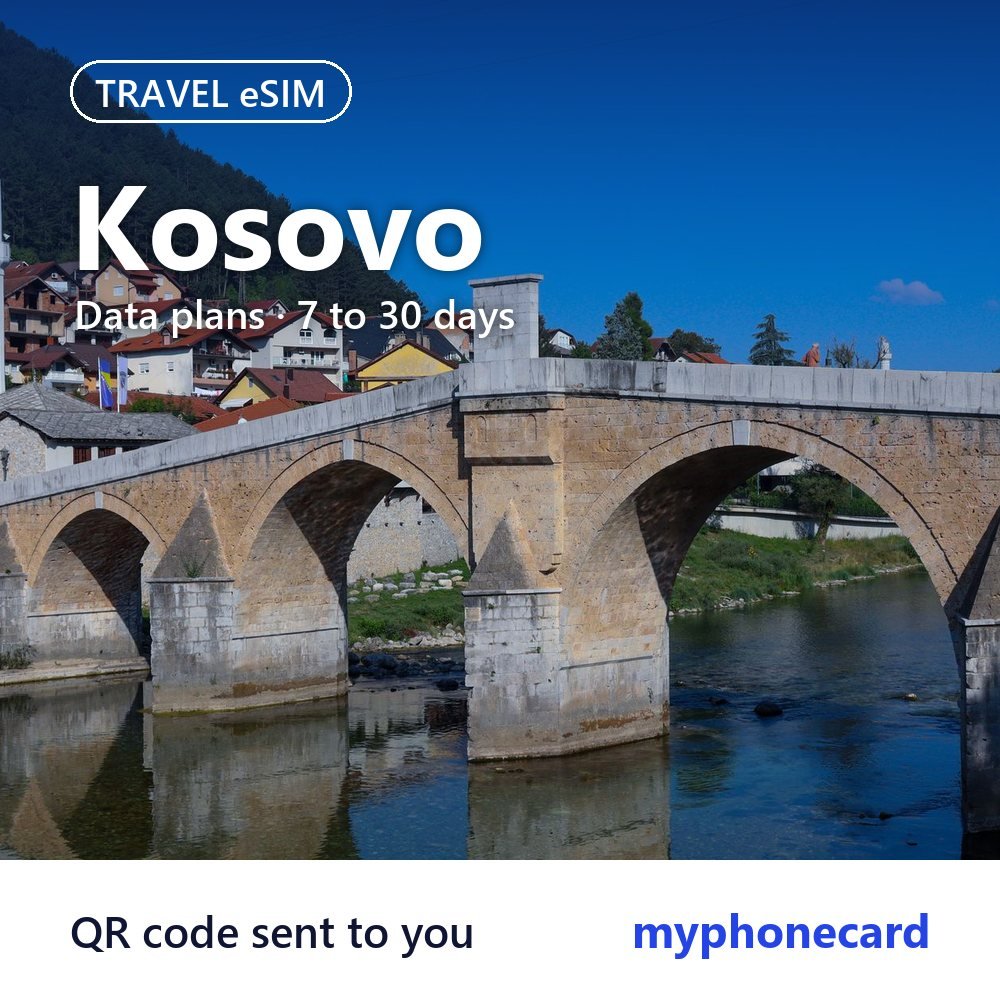 Kosovo Travel eSIM – Data Plans from 7 to 30 Days
