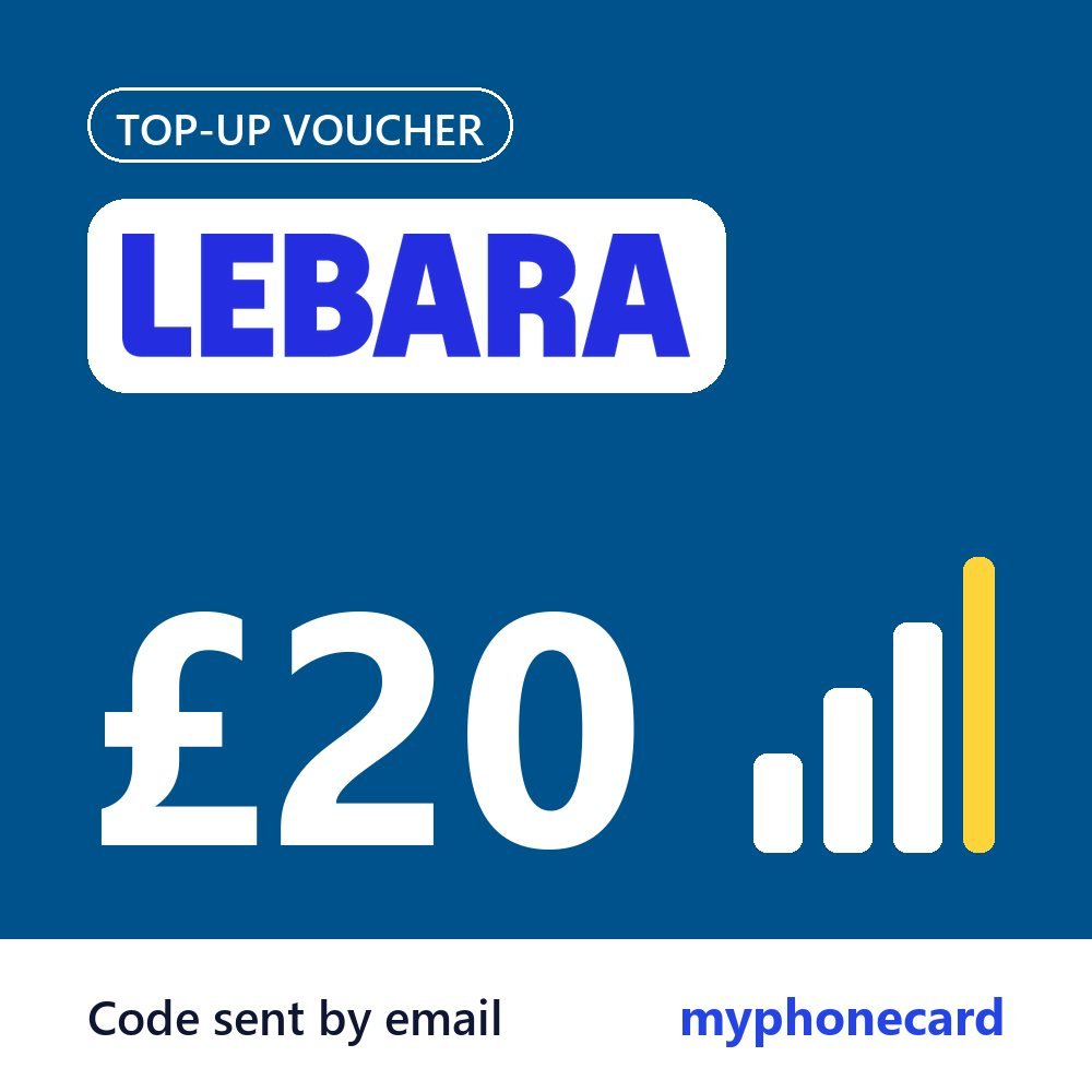 Lebara Mobile £20 Topup Voucher