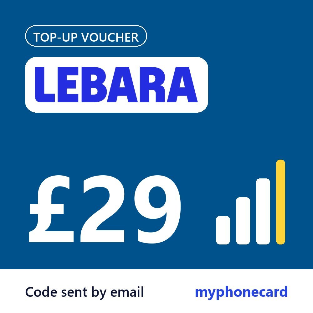 Lebara Mobile £29 Topup Voucher