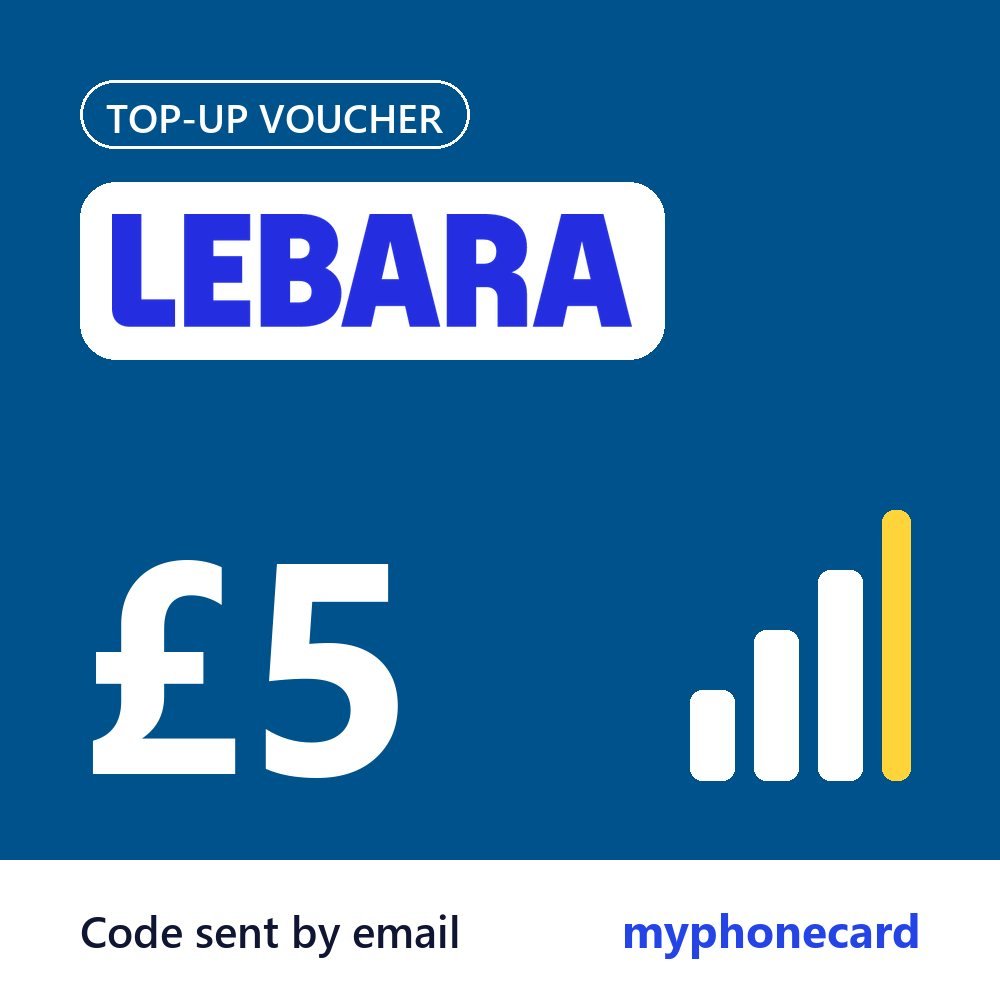 Lebara Mobile £5 Topup Voucher