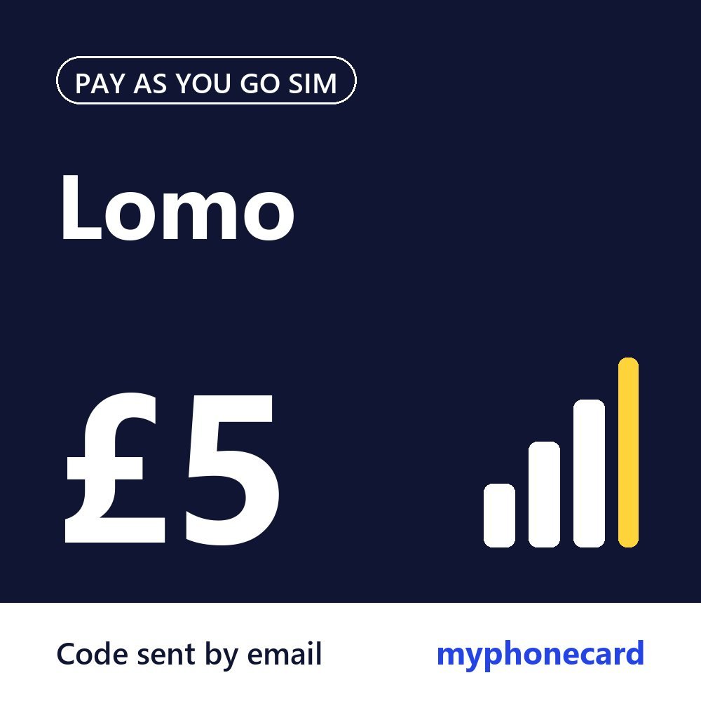Lomo Mobile Pay As You Go SIM + £5 Credit