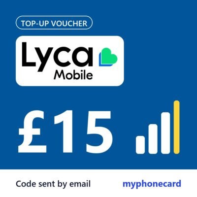 Lycamobile £15 Topup Voucher