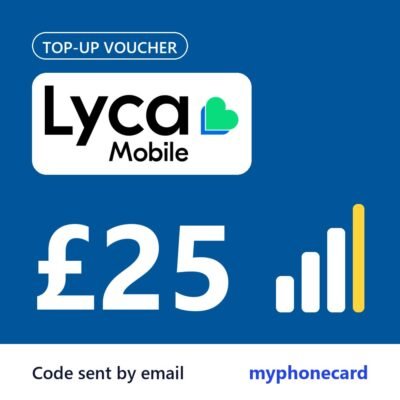 Lycamobile £25 Topup Voucher
