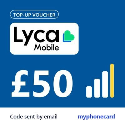 Lycamobile £50 Topup Voucher