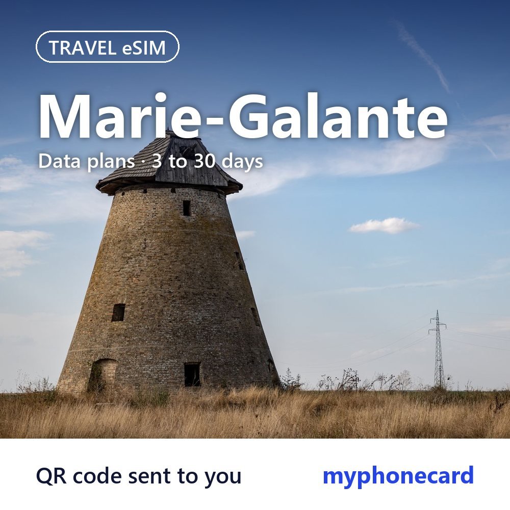 Marie-Galante Travel eSIM – Data Plans from 3 to 30 Days